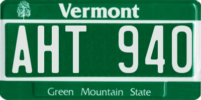 VT license plate AHT940