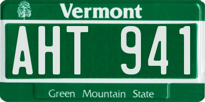 VT license plate AHT941
