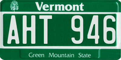 VT license plate AHT946