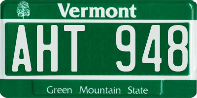 VT license plate AHT948