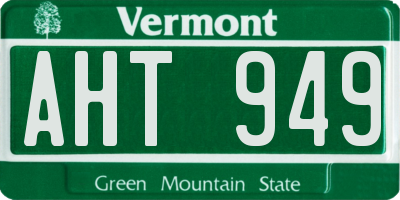 VT license plate AHT949