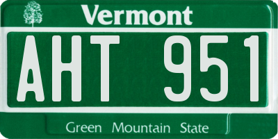 VT license plate AHT951