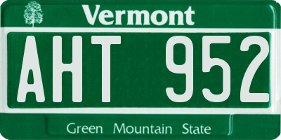VT license plate AHT952