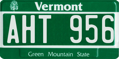 VT license plate AHT956