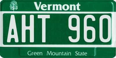 VT license plate AHT960