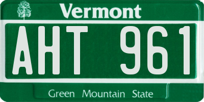 VT license plate AHT961