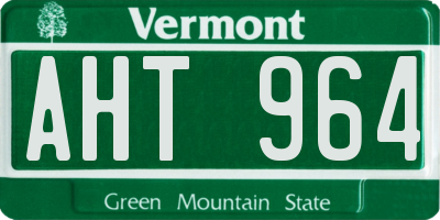 VT license plate AHT964