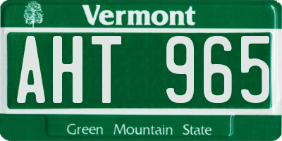 VT license plate AHT965