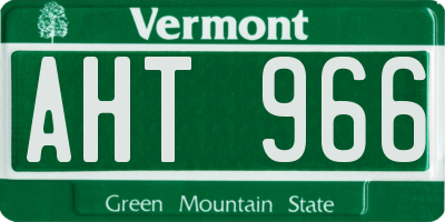 VT license plate AHT966