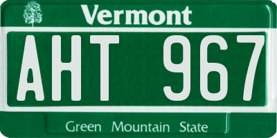 VT license plate AHT967
