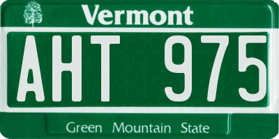 VT license plate AHT975