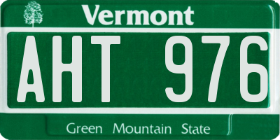 VT license plate AHT976