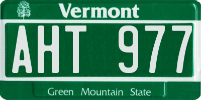 VT license plate AHT977