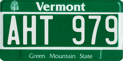 VT license plate AHT979