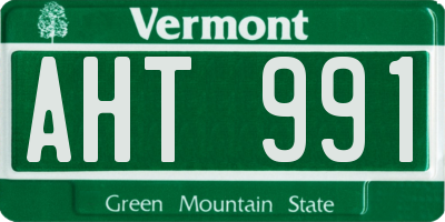 VT license plate AHT991