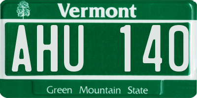 VT license plate AHU140