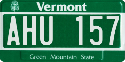 VT license plate AHU157