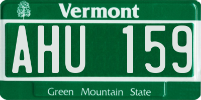 VT license plate AHU159