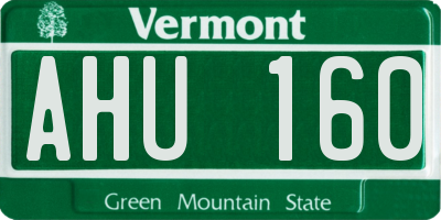 VT license plate AHU160