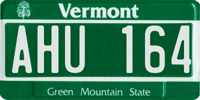 VT license plate AHU164