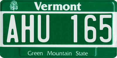 VT license plate AHU165