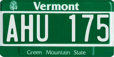 VT license plate AHU175