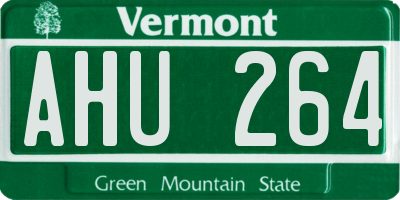 VT license plate AHU264