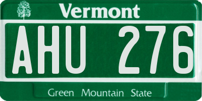VT license plate AHU276