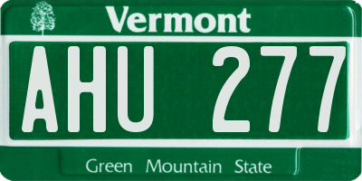 VT license plate AHU277