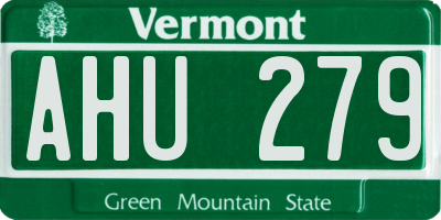 VT license plate AHU279
