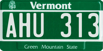 VT license plate AHU313