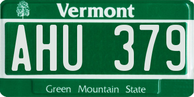 VT license plate AHU379
