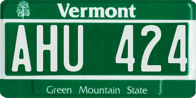 VT license plate AHU424