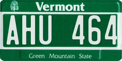 VT license plate AHU464