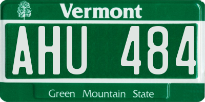 VT license plate AHU484
