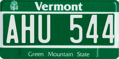 VT license plate AHU544