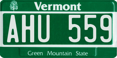 VT license plate AHU559