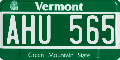 VT license plate AHU565