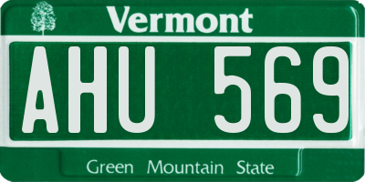 VT license plate AHU569