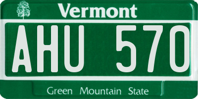 VT license plate AHU570