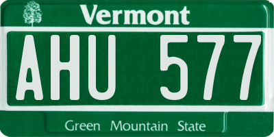 VT license plate AHU577