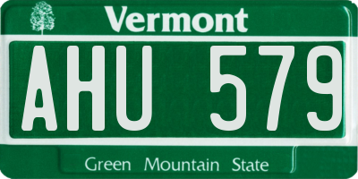 VT license plate AHU579