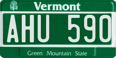 VT license plate AHU590