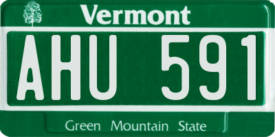 VT license plate AHU591