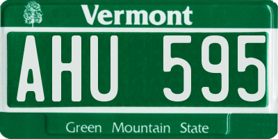 VT license plate AHU595
