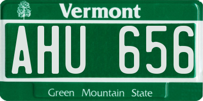 VT license plate AHU656