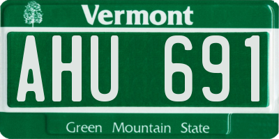 VT license plate AHU691
