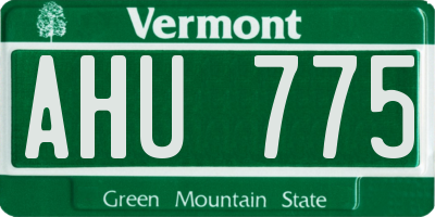 VT license plate AHU775