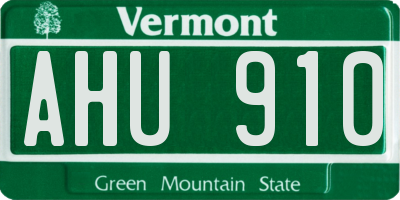 VT license plate AHU910