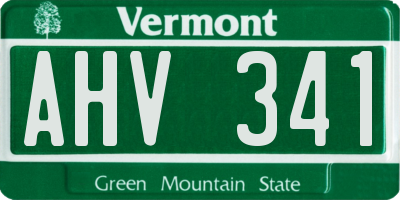 VT license plate AHV341